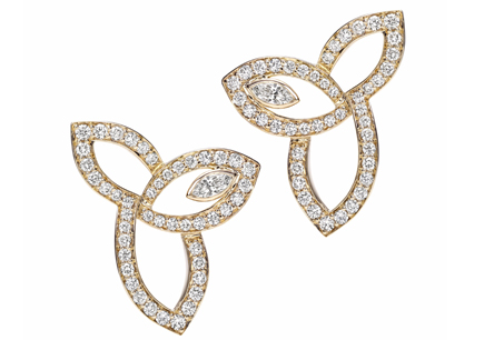 HARRY WINSTON「Lily Cluster」系列/鑽石耳環,NT237,000。