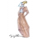 Armani先生為「女神卡卡」(Lady Gaga)《The Born This Way Ball 》所設計的巡迴演出會舞台服裝手稿