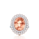 Tiffany 8.06克拉Padparadscha粉橘剛玉戒指