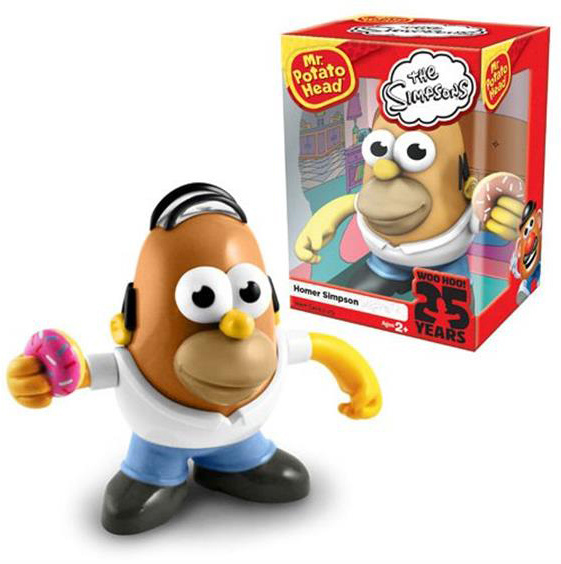 荷馬與蛋頭先生”(Mr. Potato Head),搭配經典的條碼頭、白上衣、藍長褲等經典造型配件之外,當然不可或缺的就是荷馬最愛的甜甜圈!