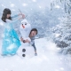 香港迪士尼樂園冰雪小鎮 堆雪人的難忘時光