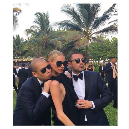 Jennifer Fisher和吳季剛、Gustavo Rangel於婚禮上合影