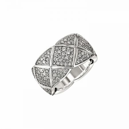 Bague Coco Crush GM white gold full pav