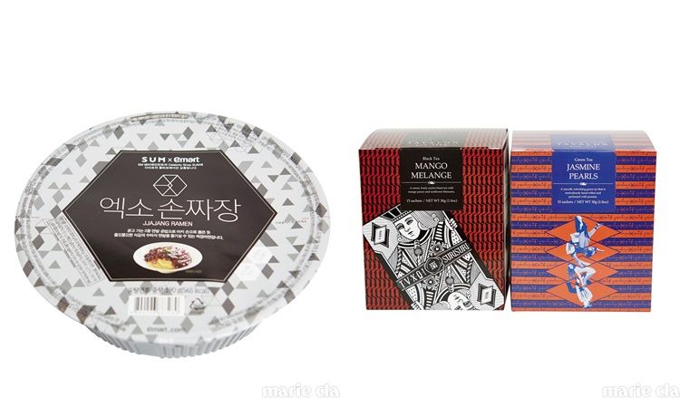 EXO手工炸醬麵,是所有SM和E-mart聯名商品中最有人氣的品項,濃稠的醬包裡還有超級大塊的蔬菜塊和肉塊,令人印象深刻。Tavalon茶包系列,是紐約曼哈頓茶包品牌Tavalon最頂極的好茶。