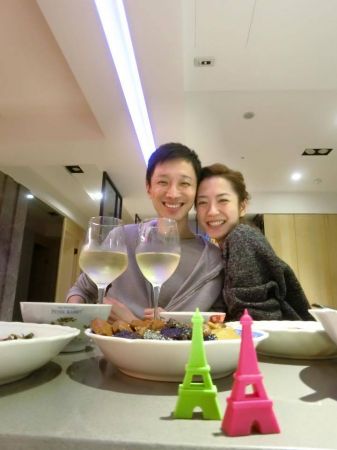 甜蜜人妻楊千霈和吃不胖老公Jay。