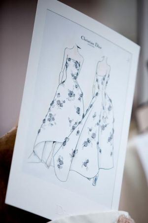 劉亦菲的DIOR訂製禮服草圖