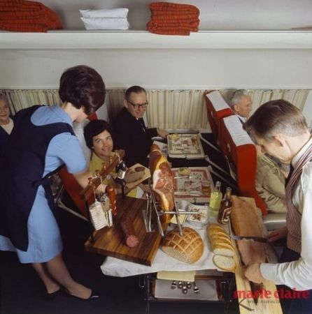 50年前飛機上的飛機餐