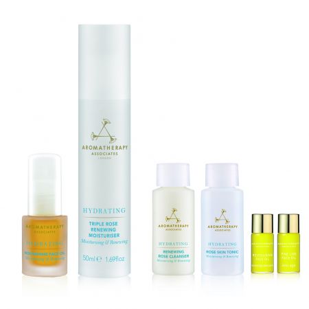 巨蟹座Espace Beauté EB CounterAromatherapy Associates水潤保濕組(價 值 : NT $ 7,585)(特惠價 : NT$ 5,950)買:玫瑰潤膚乳霜50ml采盈面部滋養油15ml送:AA玫瑰爽膚水30ml+AA玫瑰潔面乳30ml+面部滋養油3ml*2(精選款)