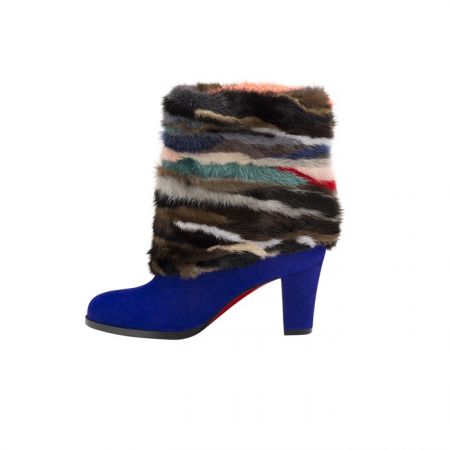 600Christian Louboutin Alexandra 70 Veau Velours Vison Purple Pop
