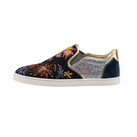 Christian Louboutin Master Key On Fire Flat Veau Velours Fire Version Multi 1