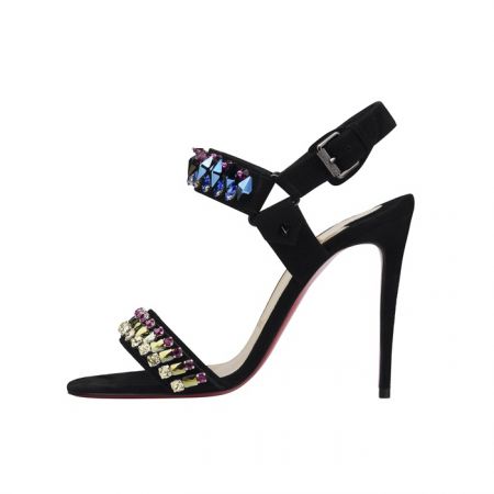 Christian Louboutin Sova Broda 100 Veau Velours Black Multi