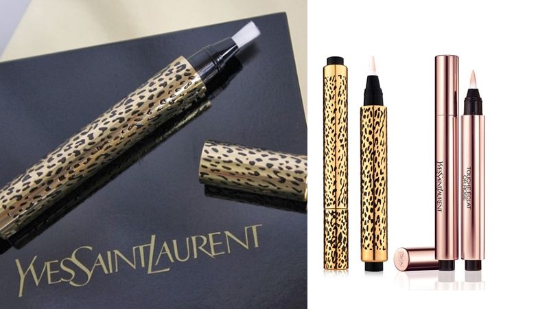 2014-豹紋/玫瑰光限量版為慶祝YSL BEAUTY 50 周年,一次推出超模聚焦明采筆的兩種限量版本,分別是 豹紋限量版與玫瑰光限量版,想要狂野、或是優雅都可以,但更想的是兩款都擁有。特別的是玫瑰光限量版,不僅外型是超夢幻的玫瑰金,擠出來的顏色也是一般常態色之外的粉紅色,更增添了收藏價值。