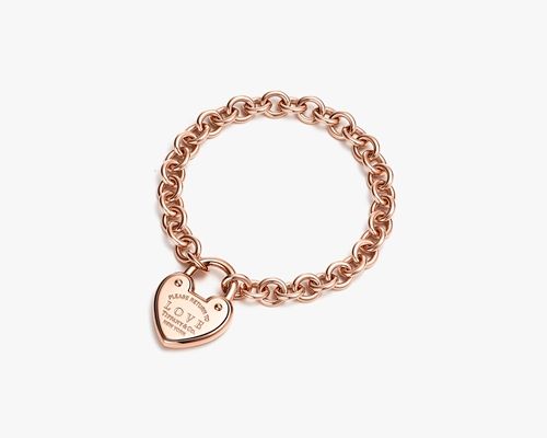 Return to Tiffany Love Lock18K玫瑰金手鍊,NT180,000