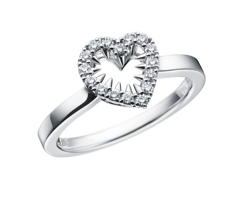 danger heart diamond 鑽石白K金戒指,NT71,000,TASAKI