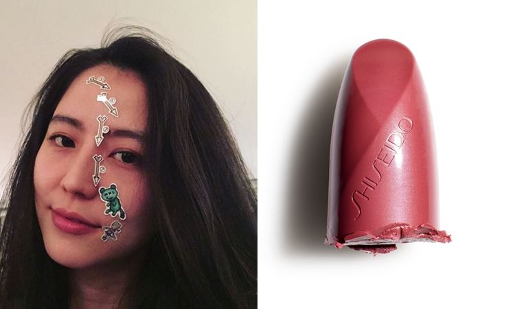 情竇紅:新鮮的杏桃粉帶著女孩的俏皮感,有著令人回味無窮的印象。