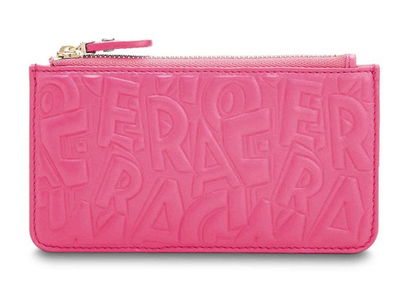 Ferragamo桃紅色Logo造型錢包 $9,900