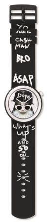 Hip Hop喵貓 PNB102 /NT$ 2700棒球帽和墨鏡為這只尊奉利己主義的貓咪注入hip-hop精神,錶帶更大玩字母藝術。