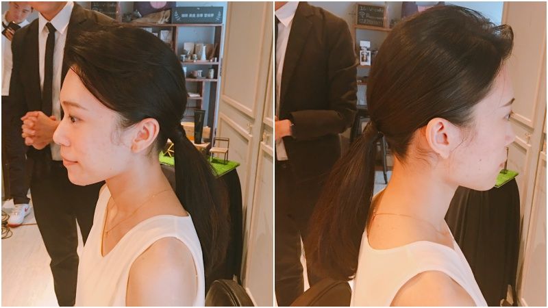 Step 6→ 完成女神般隨性慵懶的馬尾Look!