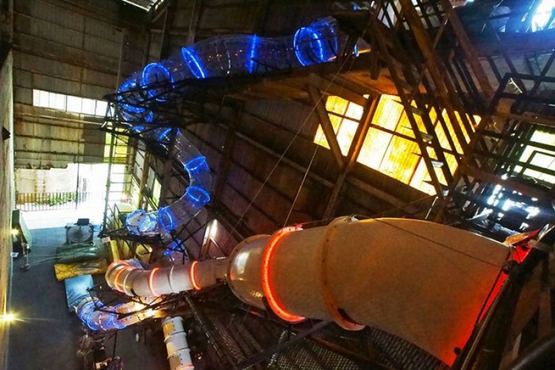 台灣—台南十鼓園區透明溜滑梯
