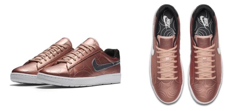 NIKE TENNIS CLASSIC ULTRA LOTC以1900年巴黎第一屆國際女子網球公開賽為靈感,用玫瑰金金屬色打造優雅氣場