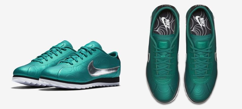 NIKE CORTEZ ULTRA LOTC初代傳奇躍世新生。作為Nike的第一雙跑鞋,這款融入綠色金屬鑲邊材質的初代傳奇,猶如在向1984年洛杉磯第一場女子馬拉松裡的女跑者們致敬。