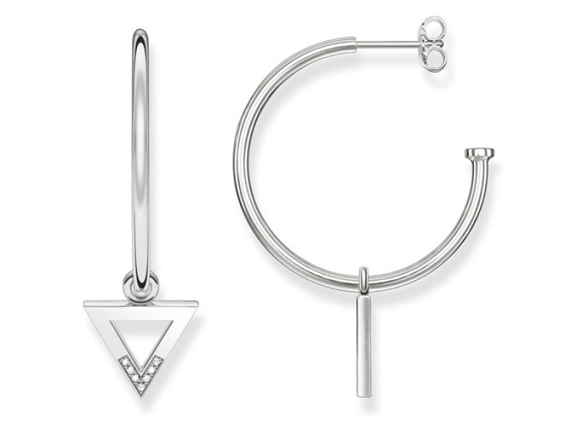 THOMAS SABO 鑲鑽銀三角墜飾耳環 NT$8,580