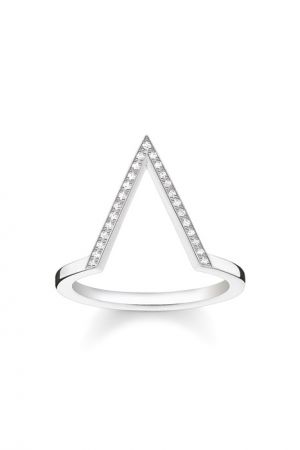 THOMAS SABO 鑲鑽銀三角鏤空戒指 NT$8,580