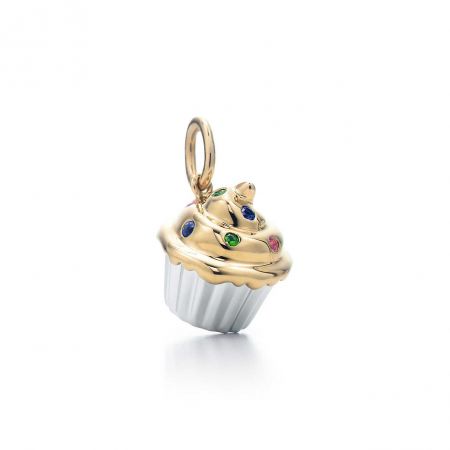 18K 黃金配白金杯形蛋糕吊飾,Tiffany & Co.