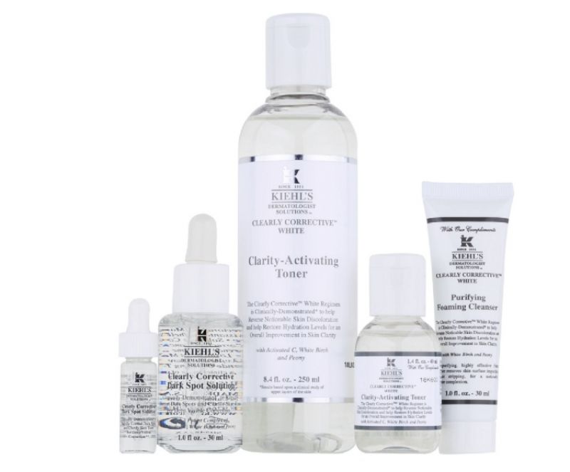 Kiehl's 激光淡斑組【激光極淨白機能水250ml+激光極淨白淡斑精華30ml+激光極淨白淡斑精華4ml+激光極淨白潔面乳30ml+激光極淨白機能水40ml】,NT3,330元