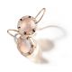 玫瑰金鑲嵌粉紅石英石與鑽石耳環,Chaumet