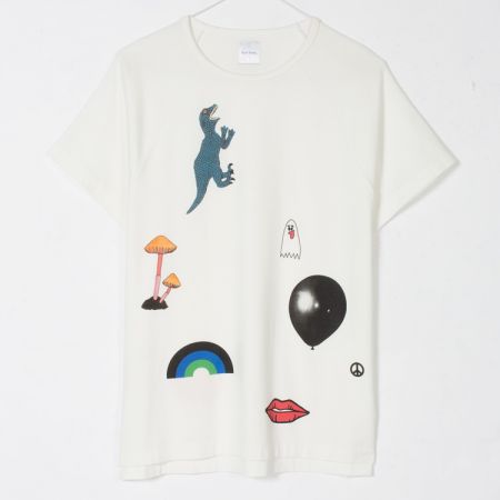 prxm-019v-v80a-w f 趣味圖印白色T-Shirt $9,800
