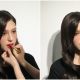 Tip 4 用霧面唇彩帶出時髦感:唇膏先畫在唇中央,再以唇刷往兩旁畫開。