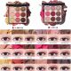 Etude House粉紅骷髏系列9色眼影盤試色。