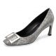 Roger Vivier 全球獨家藍灰色水蛇皮革跟鞋_$38,200