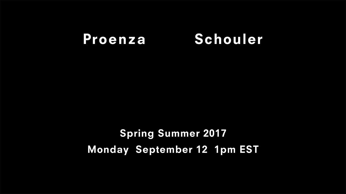 【紐約時裝週Live】Proenza Schouler春夏大秀倒數:9月13日凌晨一點正式登場!