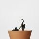 RUFFLE SANDAL 黝黑色山羊皮高跟涼鞋 $36,000