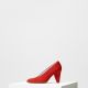 PETAL HEEL 艷紅小山羊麂皮高跟鞋 $30,500