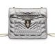 BVLGARI 2016 Winter Holidays Collection 銀白色小牛皮肩背包