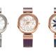 (左至右)FORVER WATCH-閃鑽繁星-精鋼錶盤,建議售價NT35,600FORVER WATCH-數字遊戲-鍍玫瑰金錶盤(紫),建議售價NT39,900FORVER WATCH-花花世界-鍍玫瑰金錶盤(藍),建議售價NT39,900