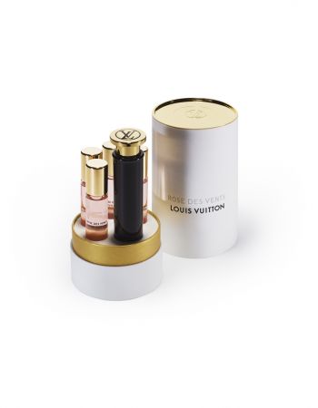 Louis Vuitton 旅行組7.5ml X 4,NT8,600、旅行組填充瓶7.5mlX4,NT4700。
