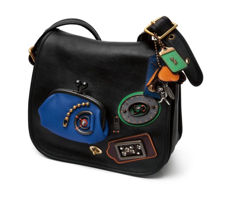 57040 Coach Saddle 黑色復古手袋 TWD 45,000