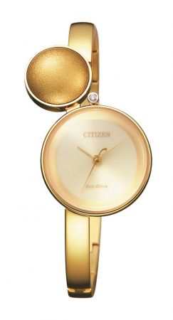 L朦月系列腕錶,黃金PVD精鋼錶殼,Citizen。