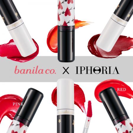 banila co.X IPHORIA將推出6色唇釉,瓶身以愛心與星星點綴。