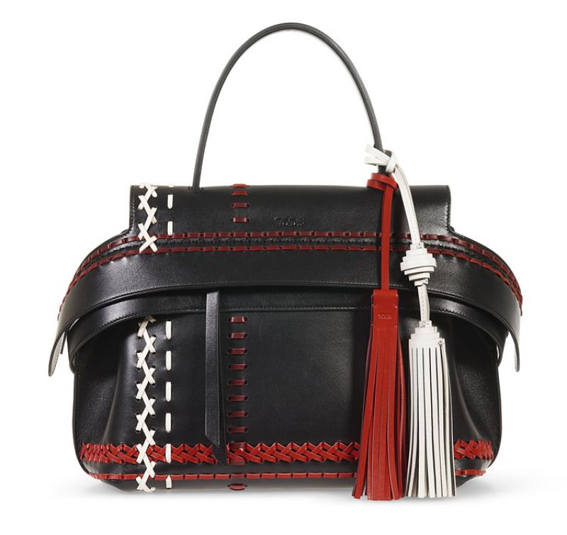 TOD'S 撞色編織流蘇綴飾Wave Bag NT$100,300