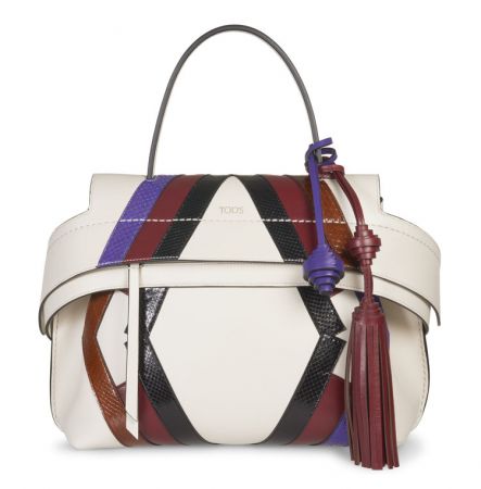TOD'S 蛇皮拼接幾何圖騰 Wave Bag NT$96,000