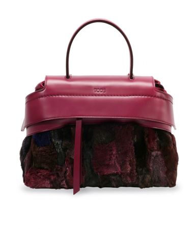 TOD'S 狐狸毛拼色 Wave Bag NT$82,400