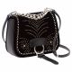 MIU MIU DAHLIA 天鵝絨鉚釘裝飾肩背包(小) $52,500