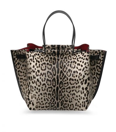 TOD'S 灰色豹紋 Wave Shopping Bag NT$100,300