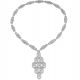 BVLGARI Serpenti Eyes on Me系列頂級鑽石項鍊頂級白K金項鍊,六角形蛇鱗片造型鍊墜,以密鑲鑽石作為鑲飾 (總重約8.46克拉)。 參考售價約NT$2,650,000
