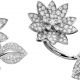 Van Cleef & Arpels 的蓮花造型指間戒指,只需要扭轉戒台,就能轉換成一般的單指戒指